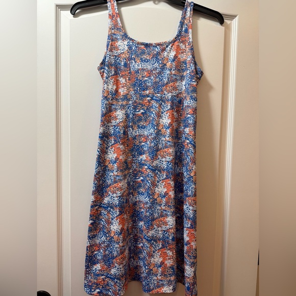 Columbia Dresses & Skirts - Columbia Blue and Orange Patterned Polyester Spandex Dress